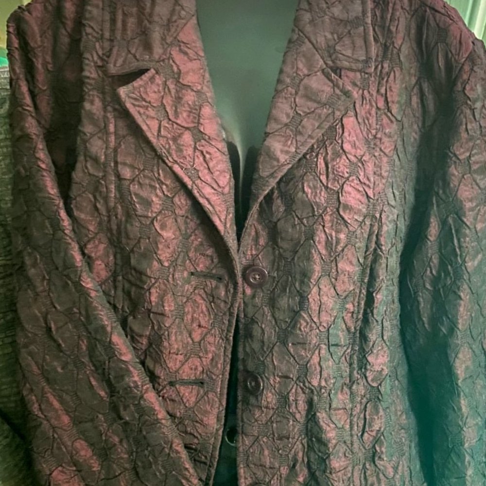 Classy Vintage Women's Coat Burgundy Blazer